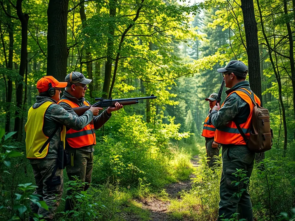 A photograph depicting SCB members participating in a controlled hunt, emphasizing responsible hunting practices and adherence to conservation guidelines.