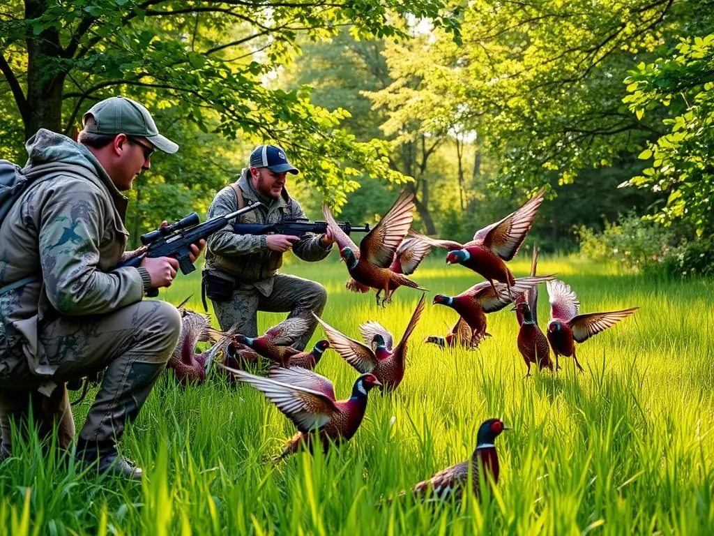 An image showcasing SCB members releasing game birds into a protected area, highlighting the organization's commitment to game population development.